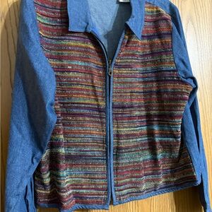 Blair Multicolor Striped Jean Jacket